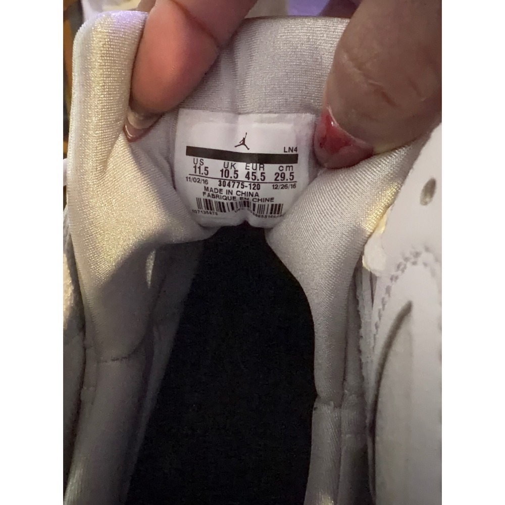 Air Jordan 7 Retro Pure Platinum White Metallic Silver 304775-120 Mens Sneakers - Picture 12 of 14